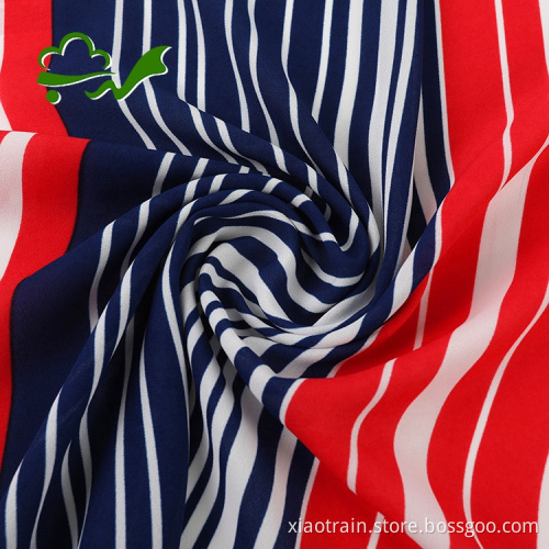 75D striped printed chiffon polyester fabric